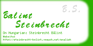 balint steinbrecht business card